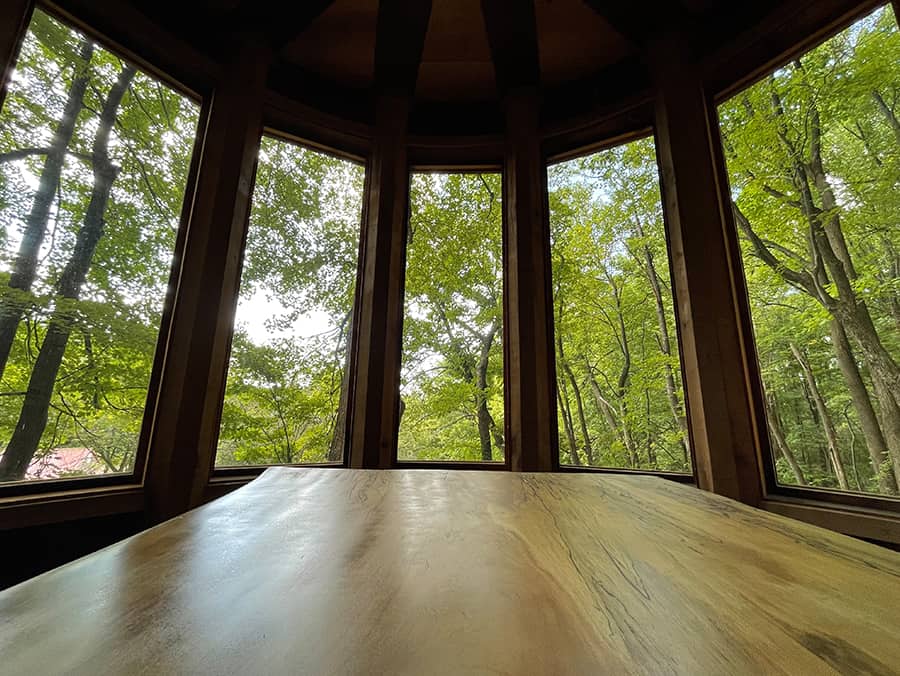 Dragonfly Fairy House Bow Window at Dining Table