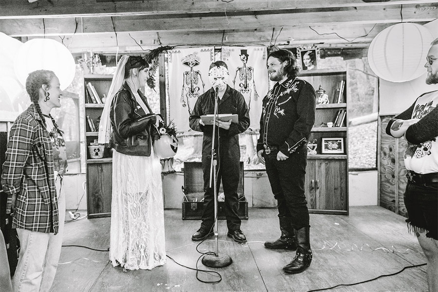 Halloween Wedding, Jason officiates