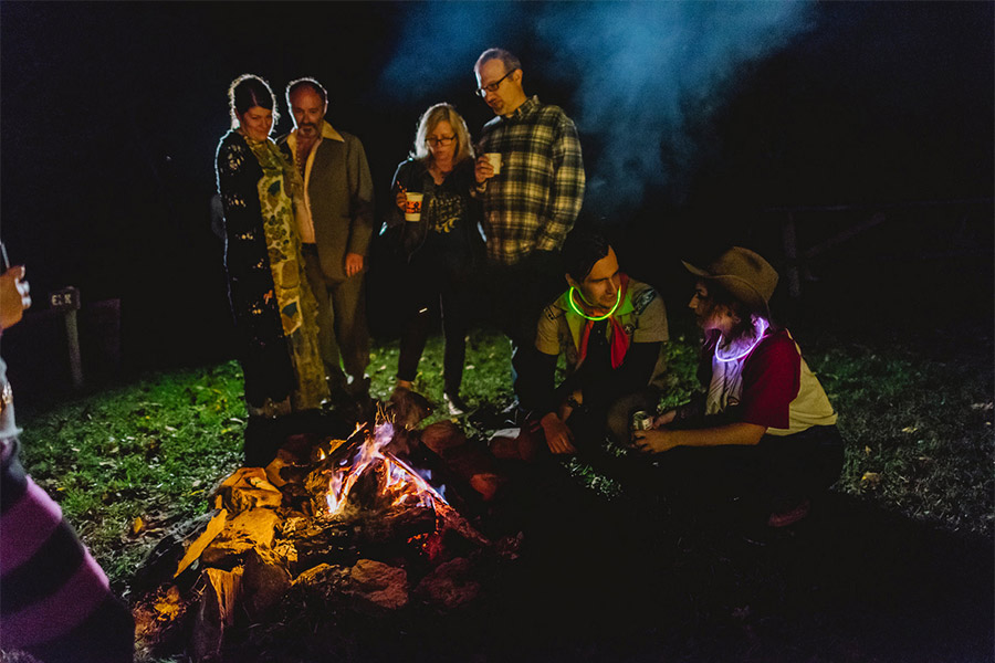 Halloween Wedding Camping Campfire